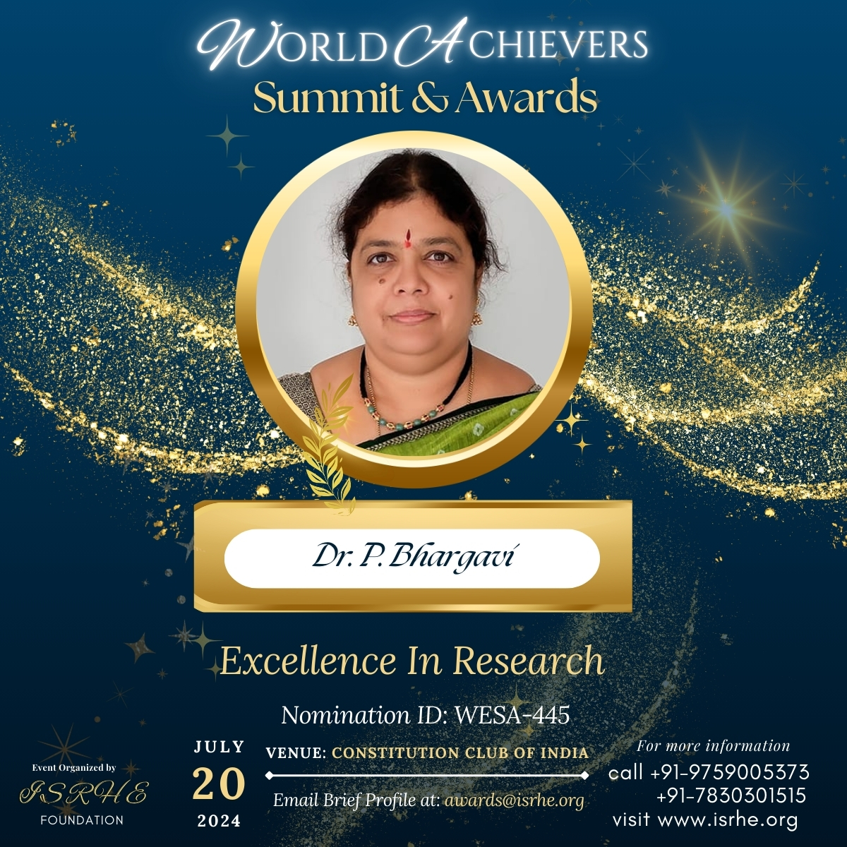 Dr. P. Bhargavi
